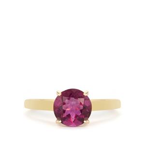 Natural Pink Fluorite Ring in 9K Gold 2.10cts
