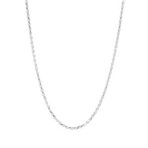 18" Sterling Silver Tempo Diamond Cut Rope Chain 5.80g