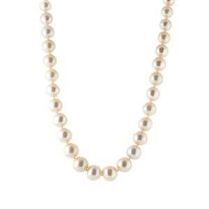 Edison Cultured Pearl Rhodium Flash Sterling Silver Necklace (10 to13mm)