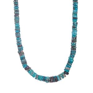 117.51ct Sleeping Beauty Turquoise Sterling Silver Graduated Necklace 