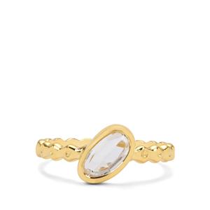 Allegra Crystal Quartz Gold Plated Ring