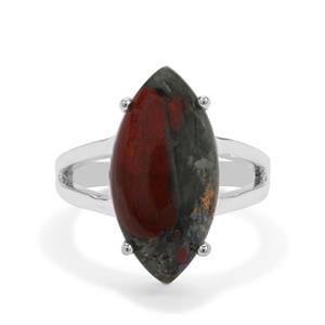 7.85ct Cherry Orchard Agate Sterling Silver Ring