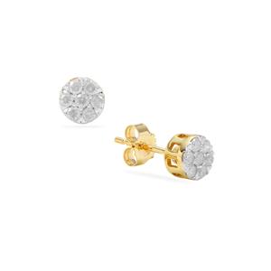 1/4ct Diamond 9K Gold Earrings 