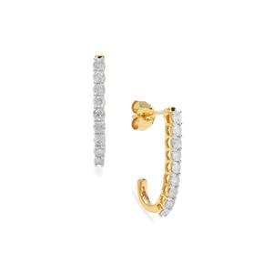 3/4ct Diamond 9K Gold Tomas Rae Earrings 