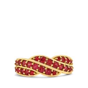 1ct Burmese Red Spinel 9K Gold Ring