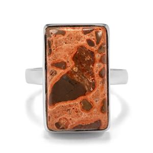 15.28ct Mexican Jasper Sterling Silver Aryonna Ring