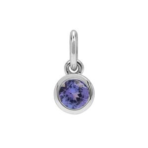 0.45ct AA Tanzanite 9K White Gold Molte Charm