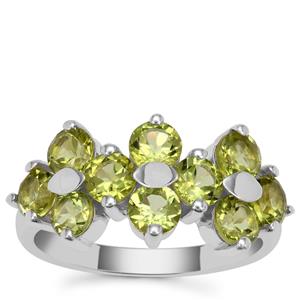 Red Dragon Peridot Ring in Sterling Silver 2.85cts