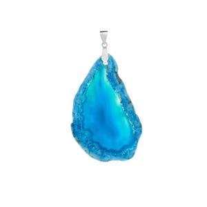 56.29cts 'Azul Azul' Agate Sterling Silver Pendant