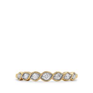 1/8cts Diamonds 9K Gold Ring 