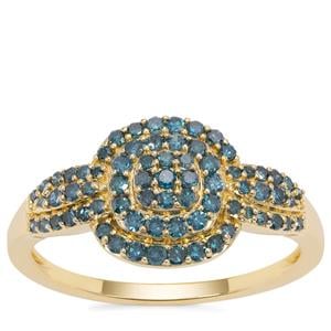 Blue Diamond Ring in 9K Gold 0.53ct