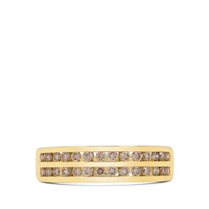 1/2ct Champagne Argyle Diamond 9K Gold Ring