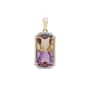 Anahi Ametrine Pendant with White Zircon in 9K Gold 6.75cts