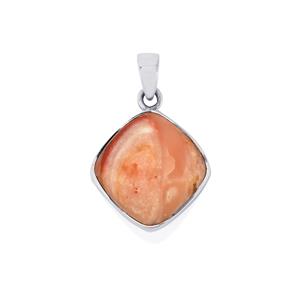 12.17ct Pink Lady Opal Sterling Silver Aryonna Pendant