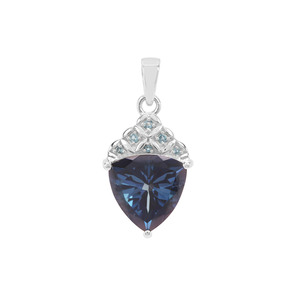 Hope Topaz Pendant with London Blue Topaz in Sterling Silver 6.26cts