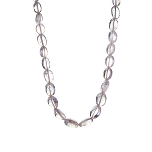 113.50ct Danburite Sterling Silver Graduated  Necklace