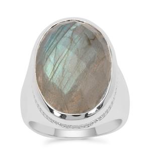 Labradorite Ring in Sterling Silver 14.09cts