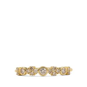 1/3ct Golden Ivory Diamonds 9K Gold Ring 