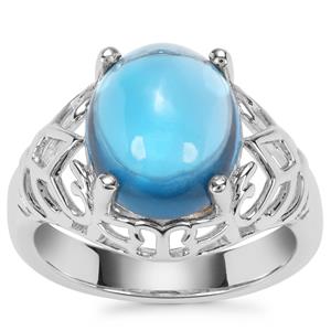 Swiss Blue Topaz Ring in Sterling Silver 6.71cts