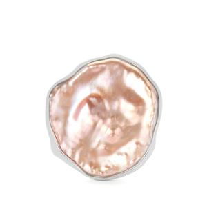 Baroque Cultured Pearl Sterling Silver Ring (23mm x 20mm)