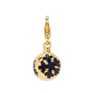 Bauble with Snowflakes Milano Charms in Gold Plated Sterling Silver