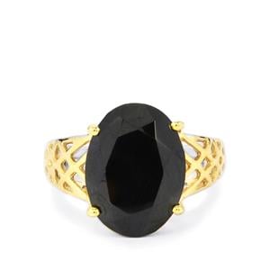 11ct Black Spinel Two Tone Midas Ring