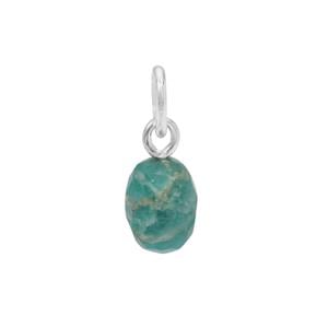 Molte Amazonite Oval Charm in Sterling Silver