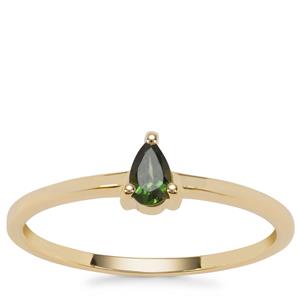 Chrome Tourmaline Ring in 9K Gold 0.15ct