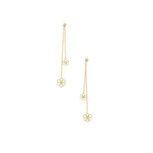 0.20ct White Topaz Midas Earrings 