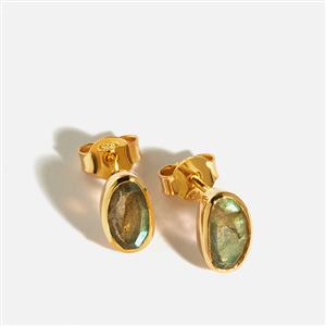 Amara 1.60ct Labradorite Gold Plated Earrings