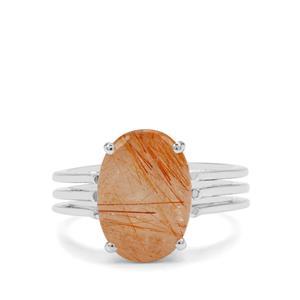 5.50ct Rutile Quartz Sterling Silver Ring