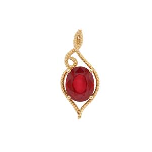 5.45cts Bemainty Ruby 9K Gold Pendant (F)