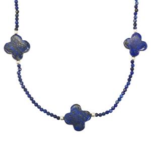 65cts Lapis Lazuli Sterling Silver Necklace 