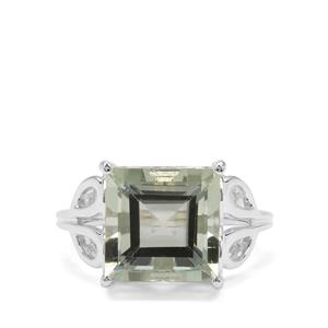 6.42ct Prasiolite Sterling Silver Ring