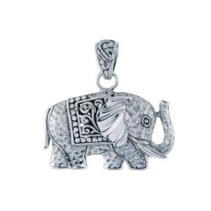 Sterling Silver Elephant Pendant 8.52g