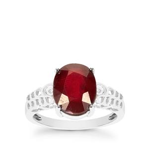 Thai Ruby Ring in Sterling Silver 4.85cts (F)