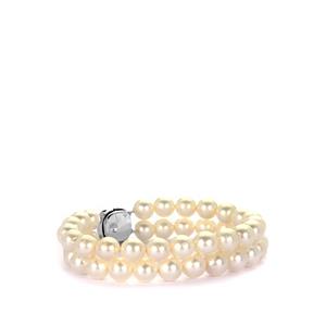 South Sea Cultured Pearl (8-9mm) Sterling Silver Bracelet. 