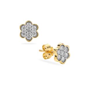 1/4cts Diamonds 9K Gold Tomas Rae Earrings