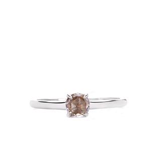 0.56ct Rose Cut Ratanakiri Zircon Sterling Silver Ring