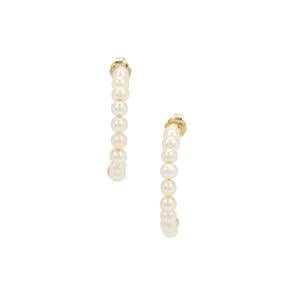 Kaori Cultured Pearl 9K Gold Earrings (3mm)