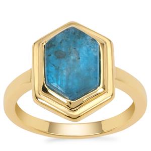 Mogok Apatite Ring in Gold Plated Sterling Silver 3.60cts