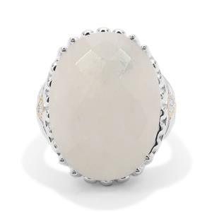 16.64ct Rainbow Moonstone Sterling Silver Ring