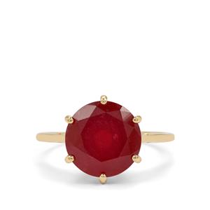 6.85cts Malagasy Ruby 9K Gold Ring (F)