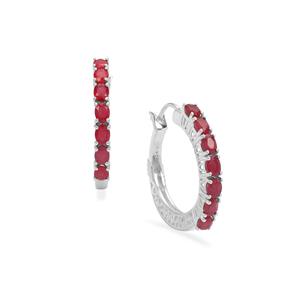 3.80cts Malagasy Ruby Sterling Silver Earrings (F)