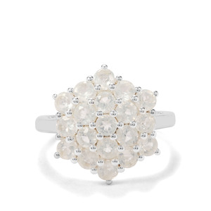 2.07ct Plush Diamond Sunstone Sterling Silver Ring