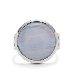 8.50ct Blue Lace Agate Sterling Silver Aryonna Ring
