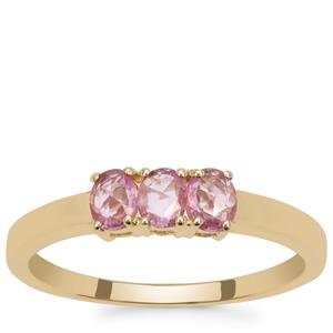 Rose Cut Pink Sapphire Ring in 9K Gold 0.48ct