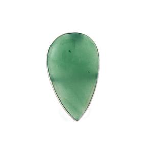 69.45cts Green Aventurine Sterling Silver Ring 
