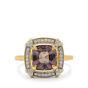 Burmese Spinel & Diamond 18K Gold Lorique Ring MTGW 3.66cts