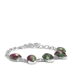 29.66ct Ruby-Zoisite Sterling Silver Aryonna Bracelet